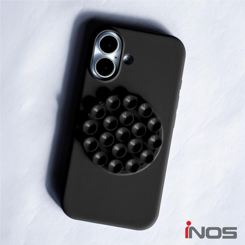 Θήκη Silicon & PC inos Apple iPhone 16 Pro Max με Suction Cup Μαύρο