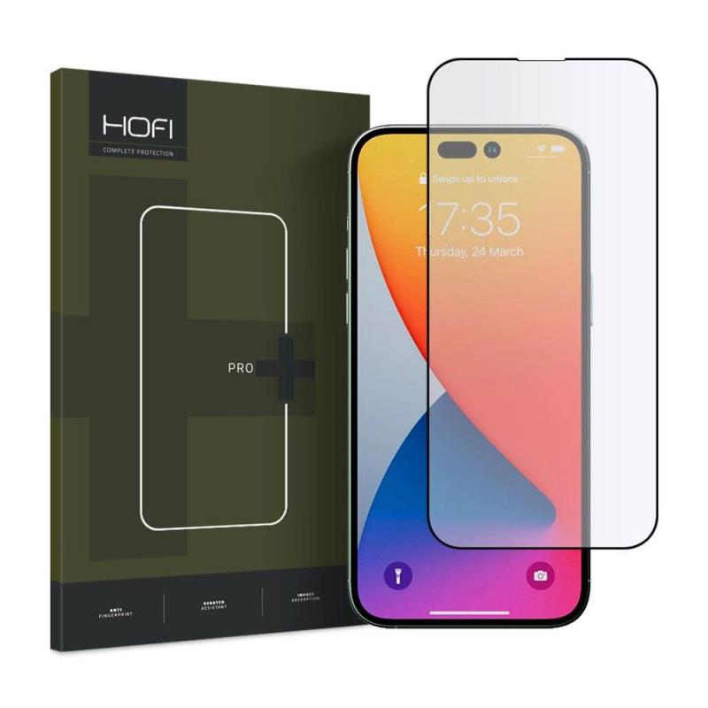 Tempered Glass Full Face Hofi Pro+ Apple iPhone 14 Pro Μαύρο (1 τεμ.)
