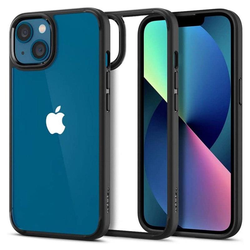 Θήκη TPU & PC Spigen Ultra Hybrid Apple iPhone 13 Διάφανο-Μαύρο