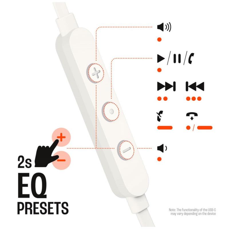 Hands Free Stereo JBL Tune T310C USB C Λευκό