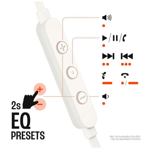 Hands Free Stereo JBL Tune T310C USB C Λευκό