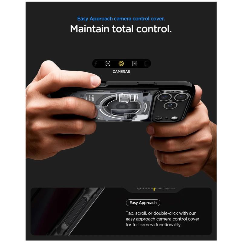Θήκη TPU & PC Spigen Apple iPhone 18 Pro/ 17 Pro MagSafe Ultra Hybrid Zero One Μαύρο