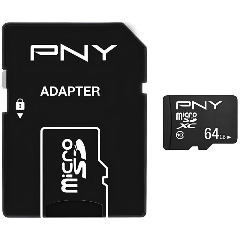 Κάρτα μνήμης Micro SDXC C10 UHS-I U1 PNY Performance Plus 100MB/s 64GB + 1 ADP