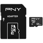 Κάρτα μνήμης Micro SDXC C10 UHS-I U1 PNY Performance Plus 100MB/s 64GB + 1 ADP