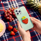Θήκη TPU & PC inos Apple iPhone 12/ 12 Pro Fresh Pop Strawberry Φυστικί