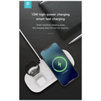 Ασύρματος Φορτιστής - Βάση 3in1 Devia EA220 15W για Apple Airpods, iPhone & iWatch Smart Λευκό