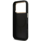 Θήκη PU Guess MagSafe Apple iPhone 18 Pro/ 17 Pro Leather Diamond Triangle 4G Μαύρο