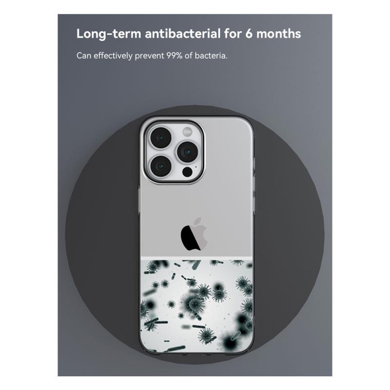 Θήκη TPU & PC Anti-Bacterial Hard Jacket Comma Apple iPhone 15 Plus Διάφανο
