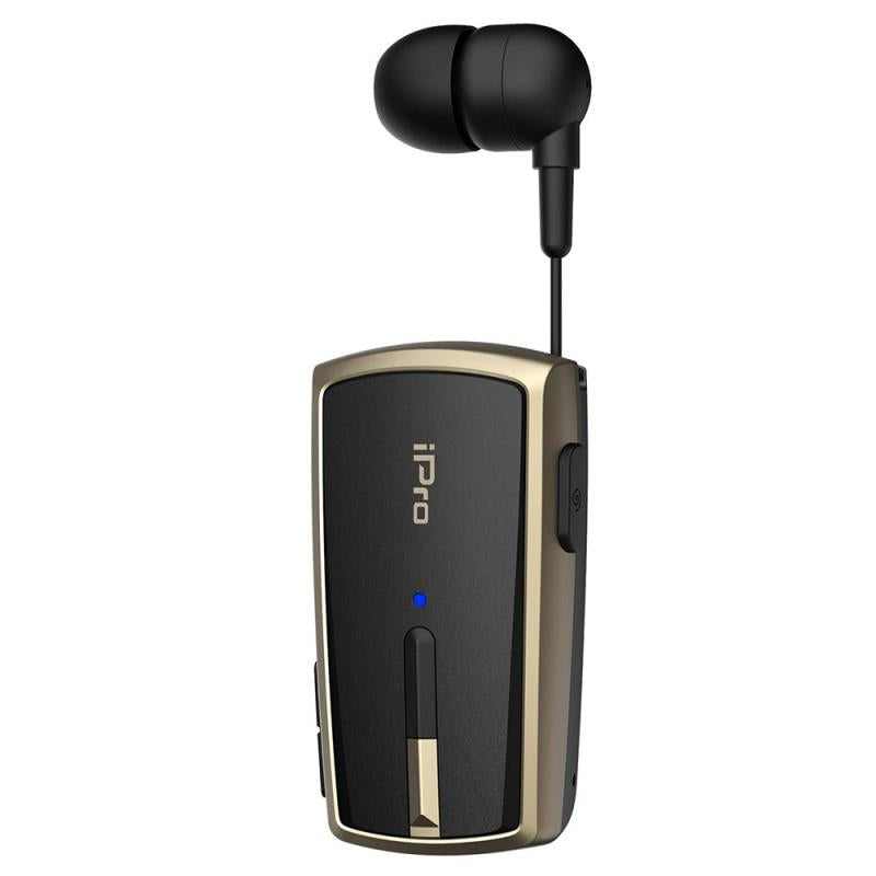 Ακουστικό Bluetooth iPro RH120 Retractable Μαύρο-Χρυσό