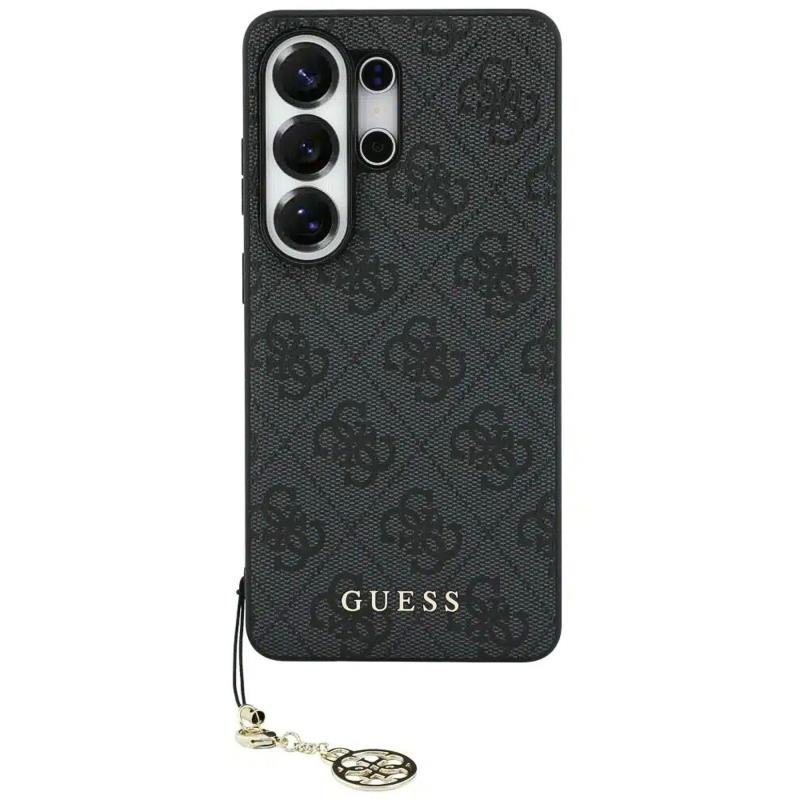 Θήκη PU Guess Samsung Galaxy S26 Ultra Hardcase Classic Logo Charm 4G Μαύρο