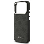 Θήκη PU Guess MagSafe Apple iPhone 17 Pro Hardcase Classic Logo 4G Μαύρο