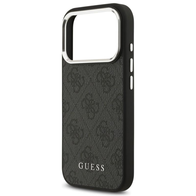 Θήκη PU Guess MagSafe Apple iPhone 17 Pro Hardcase Classic Logo 4G Μαύρο