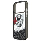 Θήκη Σιλικόνης Karl Lagerfeld Magsafe Apple iPhone 17 Pro Max Liquid Glitter Choupette Μαύρο