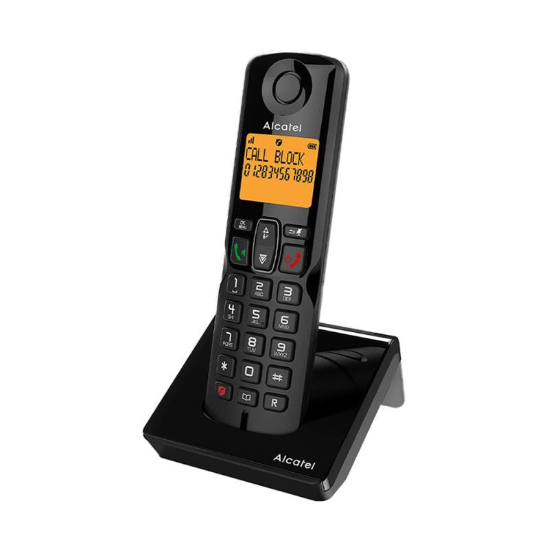 Ασύρματο Τηλέφωνο Alcatel S280 με Δυνατότητα Αποκλεισμού Κλήσεων Μαύρο