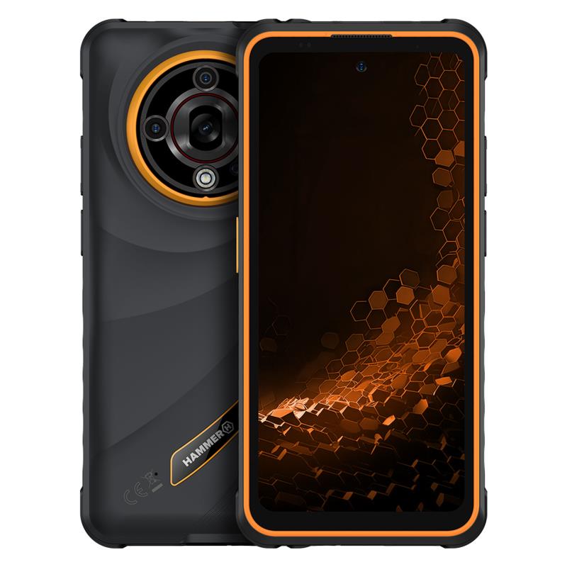 Κινητό Τηλέφωνο Hammer Iron 6 5G (Dual SIM) 256GB 8GB RAM Πορτοκαλί