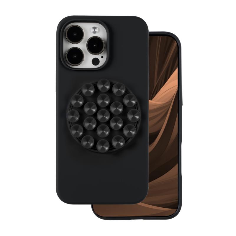 Θήκη Silicon & PC inos Apple iPhone 16 Pro με Suction Cup Μαύρο
