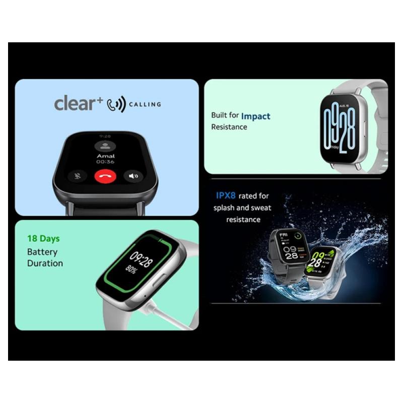 Smartwatch Xiaomi Redmi Watch 5 Active 2.0" BHR8790GL Ασημί