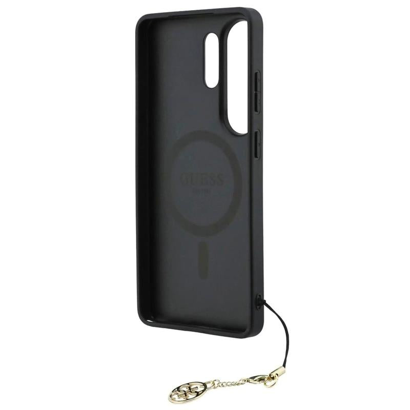 Θήκη PU Guess Samsung Galaxy S26 Ultra Hardcase Classic Logo Charm 4G Μαύρο