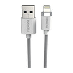 Καλώδιο Σύνδεσης USB 2.0 Duracell Braided Kevlar USB A σε MFI Lightning 12W 1m Λευκό