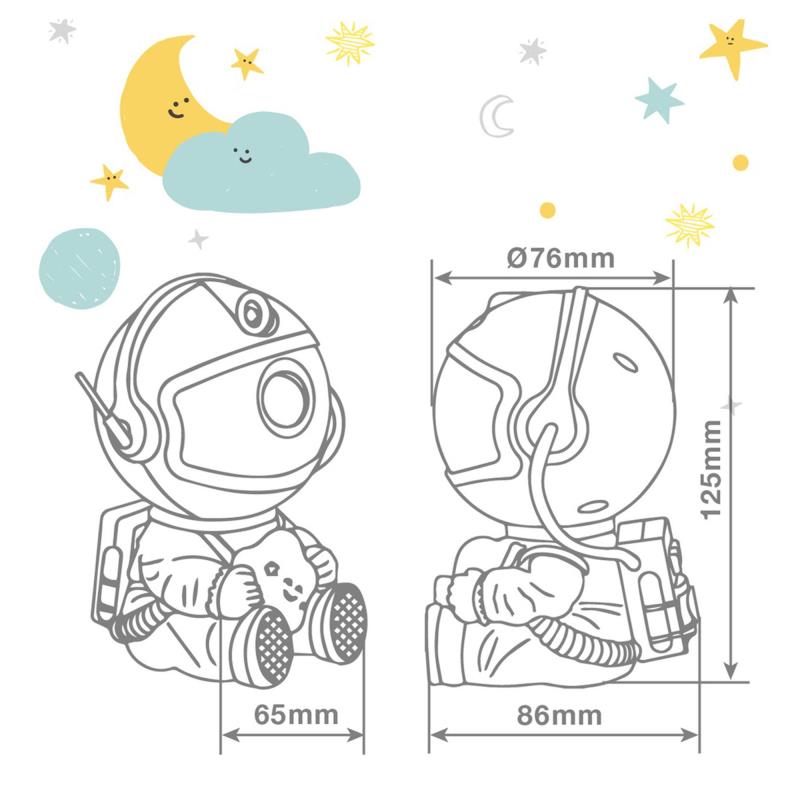 Προβολέας Φορητός - Φωτιστικό GSC Astronaut Star Projection Light LED Λευκό