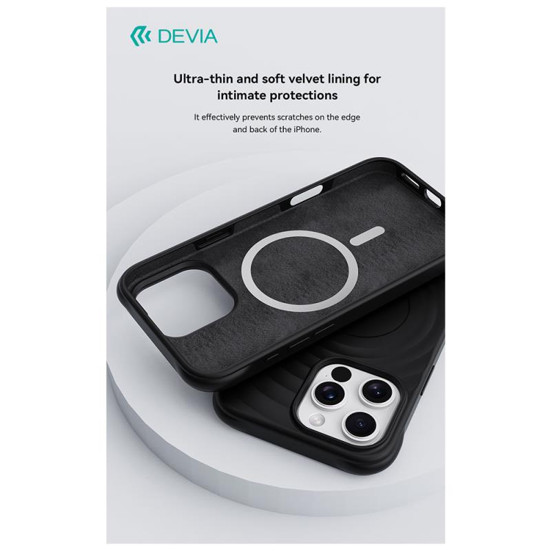 Θήκη TPU Devia Apple iPhone 16 Pro Magnetic Shock Proof Ripple Μαύρο