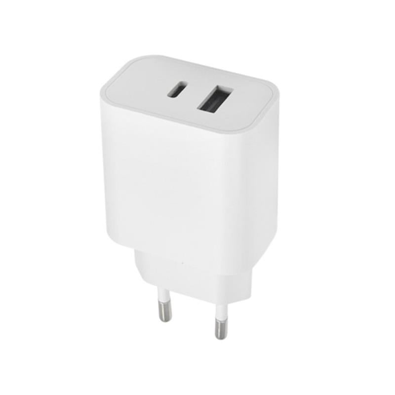 Φορτιστής Ταξιδίου Ταχείας Φόρτισης Maxlife MXTC-06 με Διπλή Έξοδο USB A & USB C PD QC 20W Λευκό