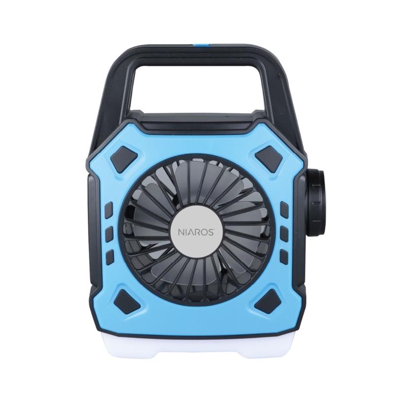 Ανεμιστήρας Κάμπινγκ Niaros Stawell USB 4W με Φακό LED 180lm Μπλε