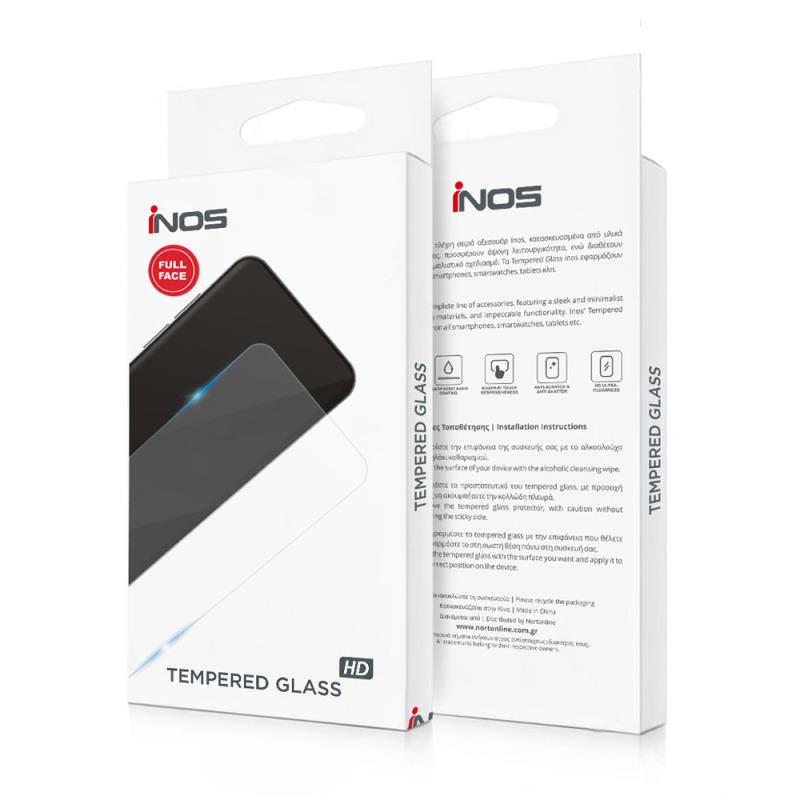 Tempered Glass Full Face inos 0.33mm Apple iPhone 17 3D Μαύρο