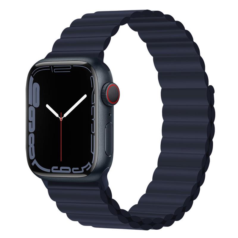 Λουράκι Devia Sport3 Silicone Magnet Apple Watch (38/ 40/ 41/ 42mm) Deluxe Σκούρο Μπλε