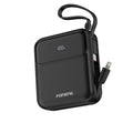 Φορτιστής Ανάγκης Foneng PX111 22.5W 10000mAh PD Mini με 2 Ενσωματωμένα Καλώδια Μαύρο