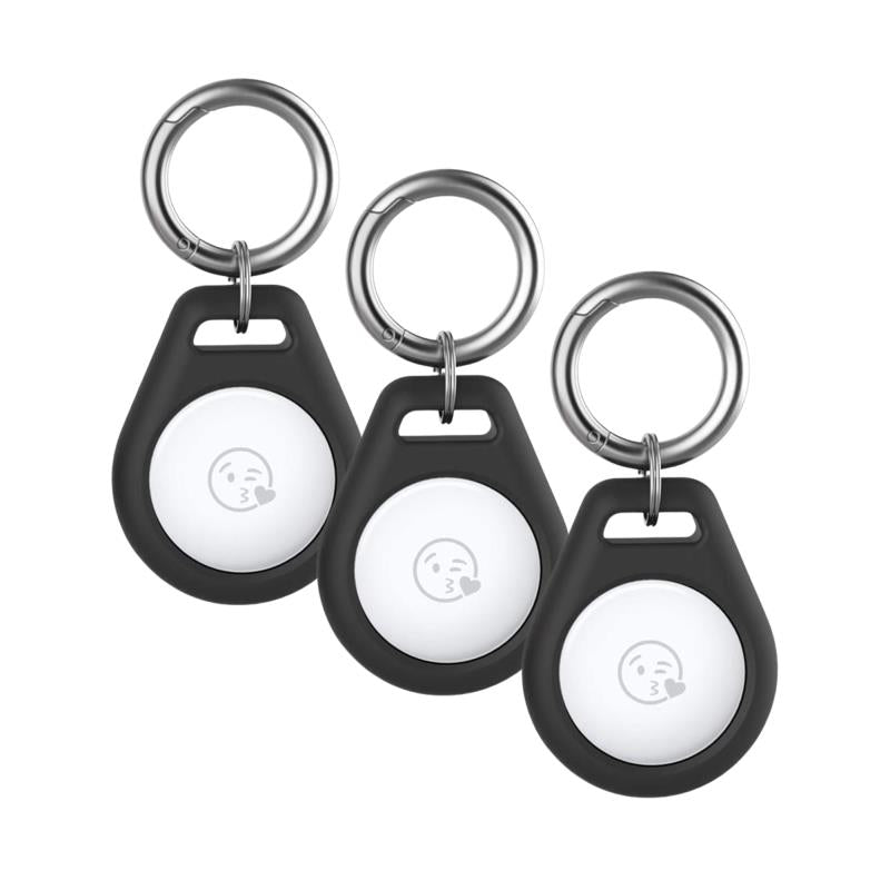 Θήκη - Μπρελόκ Premium Silicone για Apple AirTag Μαύρο (3 τεμ.) (Ασυσκεύαστο)