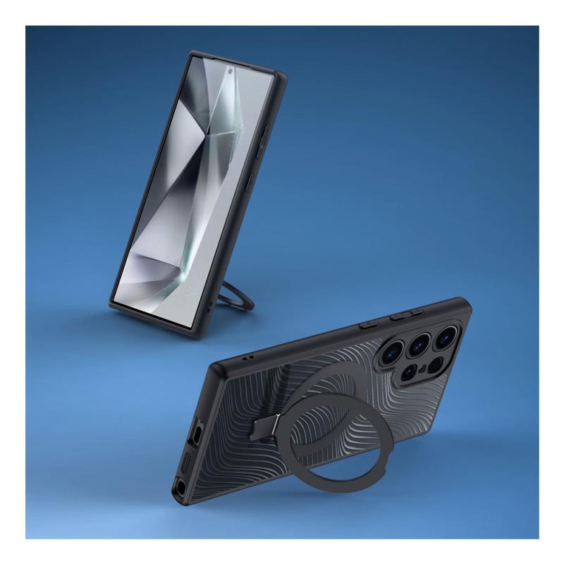 Θήκη TPU & PC Dux Ducis Samsung Galaxy S24 Ultra 5G Magnetic με Stand Aimo Μαύρο
