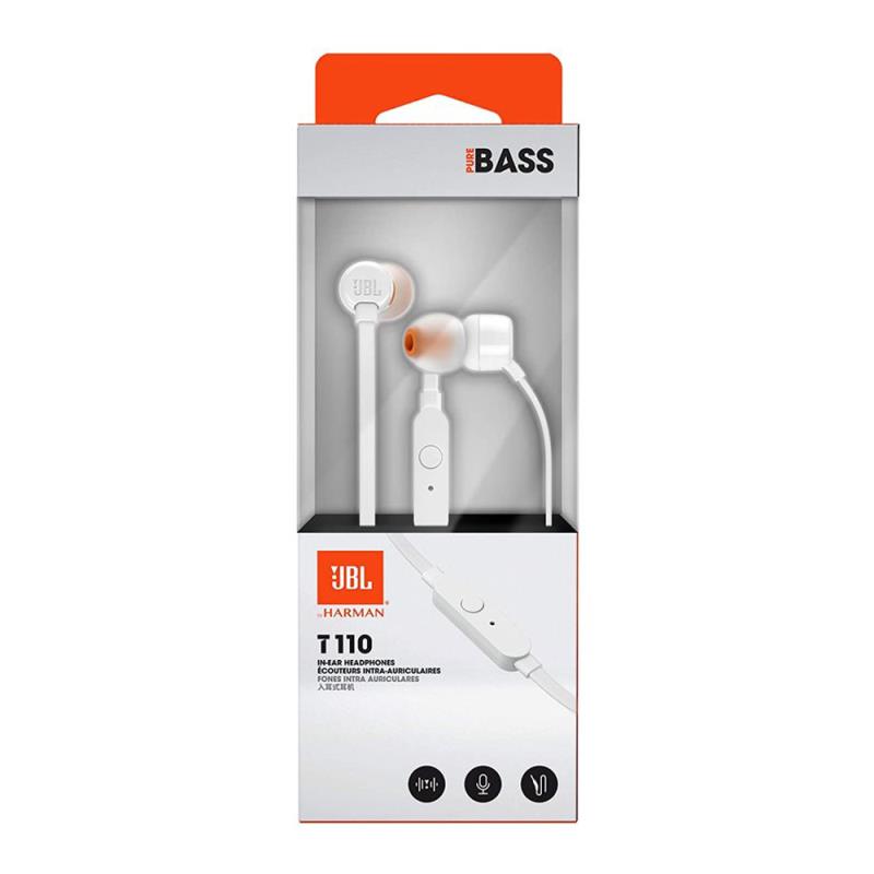 Hands Free Stereo JBL Tune T110 3.5mm Λευκό