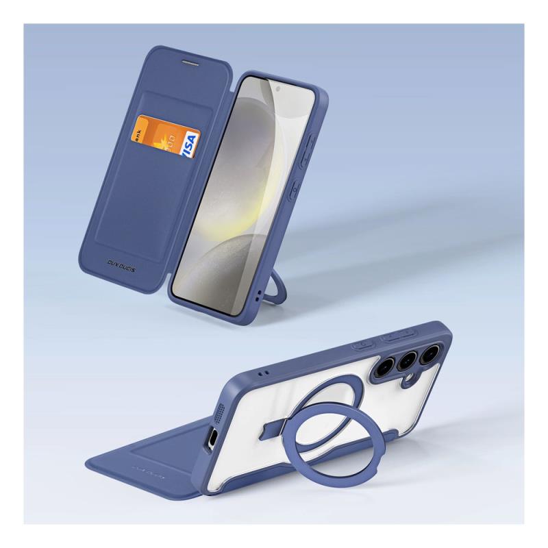 Θήκη Flip Dux Ducis Samsung Galaxy S24 5G Magnetic Wallet με Stand Skin X Pro Μπλε