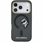 Θήκη PC/TPU Karl Lagerfeld Magsafe Apple iPhone 18 Pro Max/ 17 Pro Max IML Peekaboo Print & Metal Frame Choupette Μαύρο