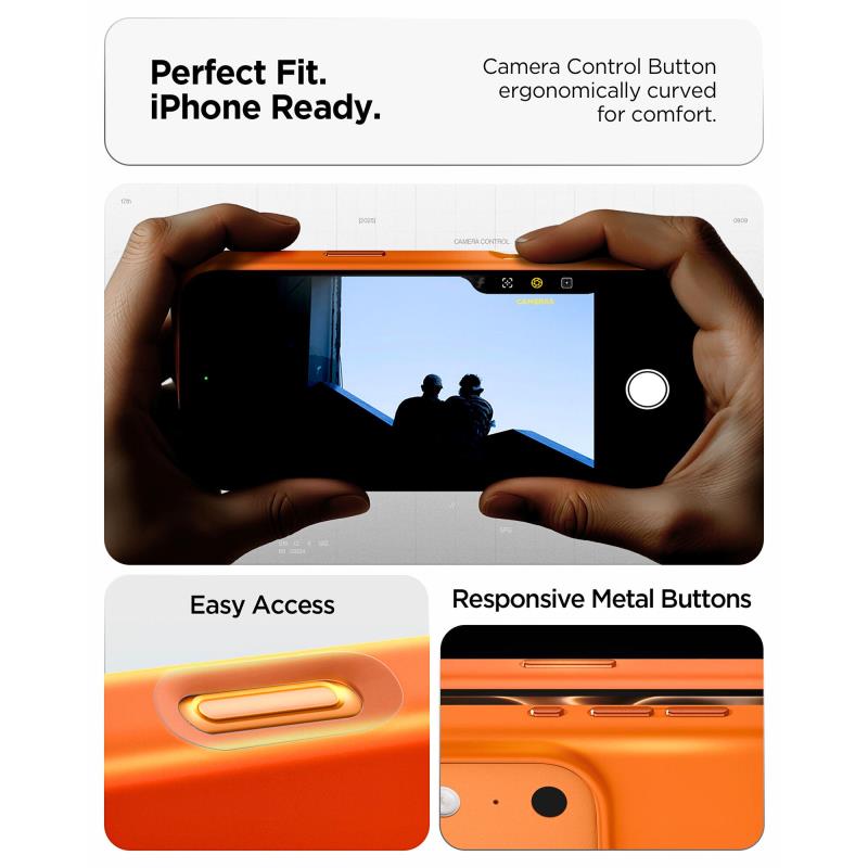 Θήκη Σιλικόνης Spigen Silicone Fit Magsafe Apple iPhone 17 Pro Max 5G Πορτοκαλί