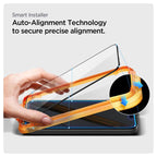 Tempered Glass Full Face Spigen Glas.tR Align Master Apple iPhone 15 Pro Μαύρο (2 τεμ.)
