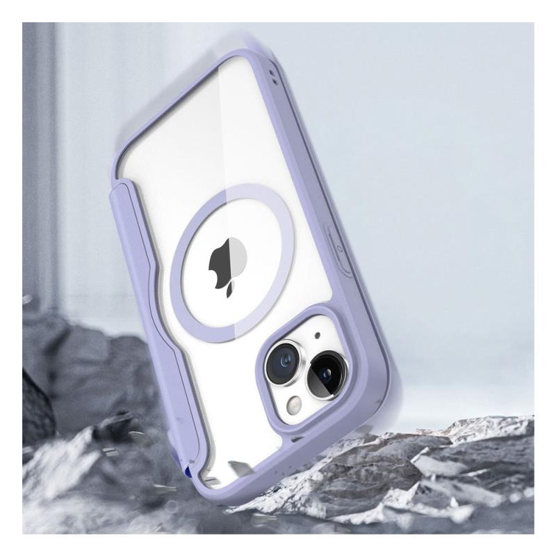 Θήκη Flip Dux Ducis Apple iPhone 15 Plus Wallet Skin X Pro Μωβ