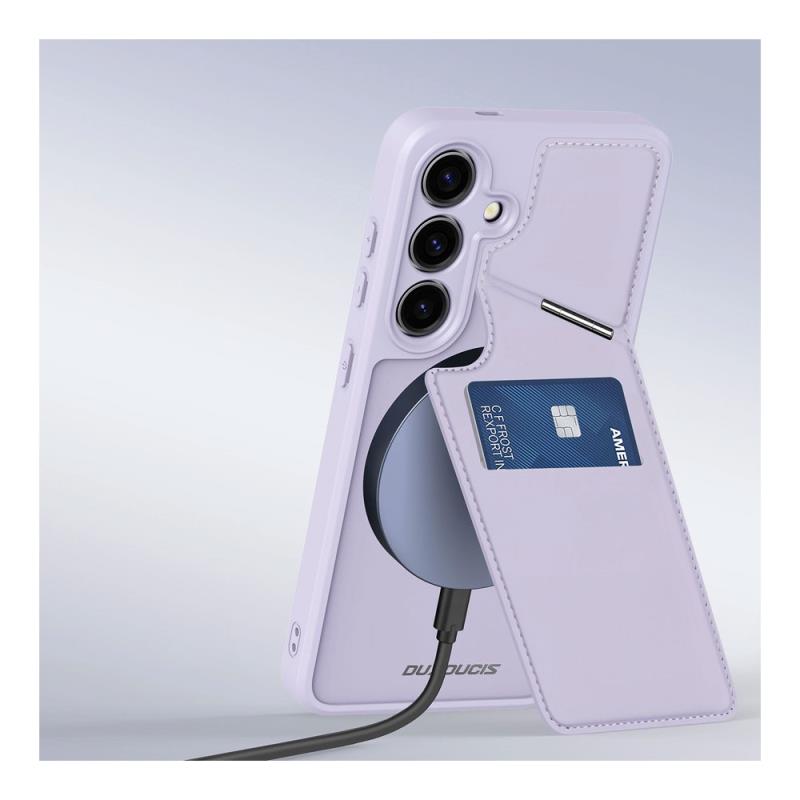 Θήκη Δερμάτινη Dux Ducis Samsung Galaxy S24 5G 3 σε 1 Magnetic με Stand Rafi II Μωβ