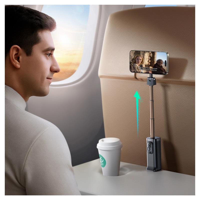 Ασύρματο Selfie Stick Joyroom JR-ZS509 MagSafe με Bluetooth Τηλεχειριστήριο για Smartphones 4.7"-7.0" Μαύρο