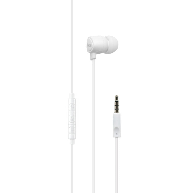 Hands Free Mono inos 3.5mm Flatron II με Μικρά Ακουστικά Λευκό