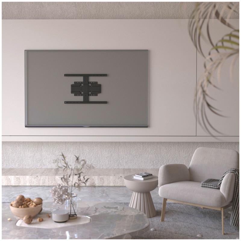 Επιτοίχια Βάση TV Holmios Slim Full με Κίνηση (37" έως 90") Μαύρο