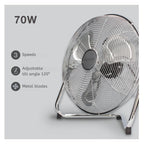 Επιδαπέδιος Ανεμιστήρας Μεταλλικός Niaros Gumba 70W