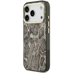 Θήκη TPU & PC Guess Apple iPhone 18 Pro/ 17 Pro MagSafe Python Pattern Καφέ