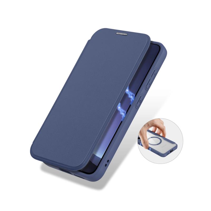 Θήκη Flip Dux Ducis Samsung Galaxy S25 5G Magnetic Wallet με Stand Skin X Pro Μπλε