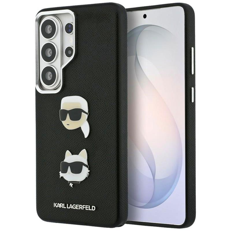Θήκη TPU Karl Lagerfeld Samsung Galaxy S26 Ultra Wrapped Leather Saffiano with K&C Head Pin Μαύρο
