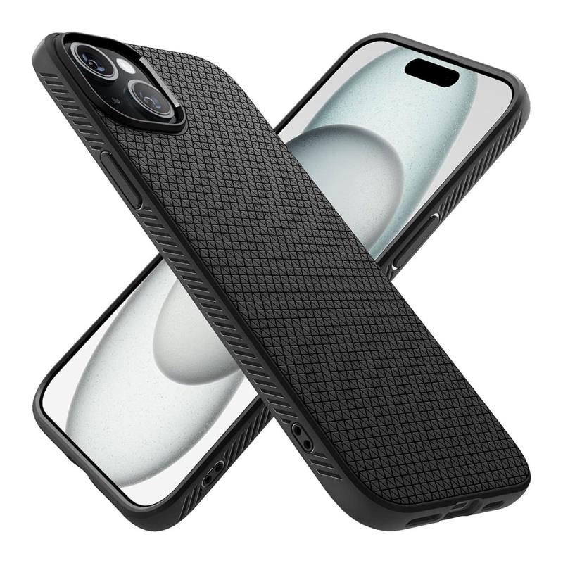 Θήκη Soft TPU Spigen Apple iPhone 15 Liquid Air Μαύρο