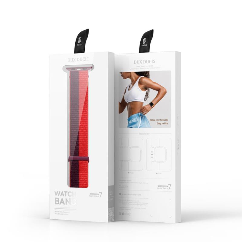 Λουράκι Dux Ducis Nylon Sport Bracelet Apple Watch (38/ 40/ 41/ 42mm) Cherry Κόκκινο