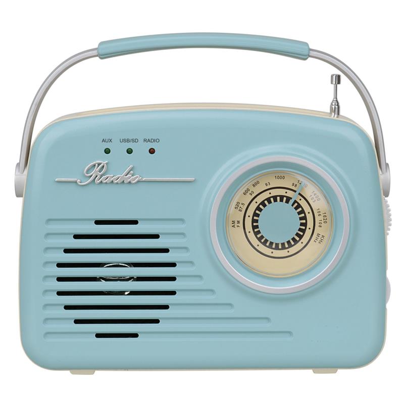Φορητό Ηχείο Bluetooth Setty P350 με Ραδιόφωνο FM Retro Μπλε