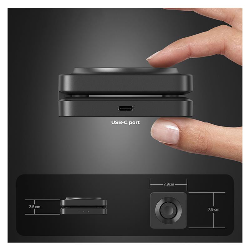 Blavec BQI-02 Qi 15W 3-in-1 Foldable Magnetic Wireless Charging Base Black